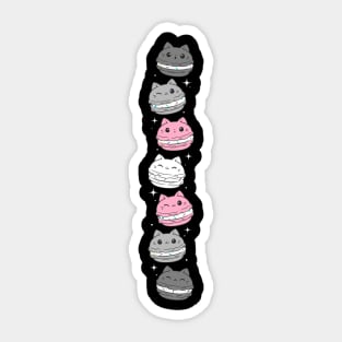 Demigirl Pride Flag Cute Cat Kawaii Macaron Sticker